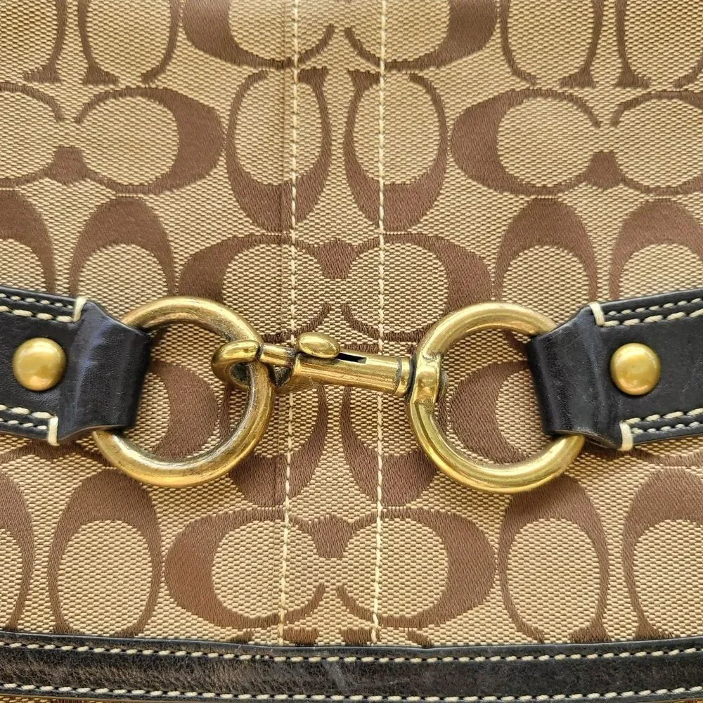 Coach Ergo Signature Bag Belted Flap Bag 11277 Brown Shoulder Bag